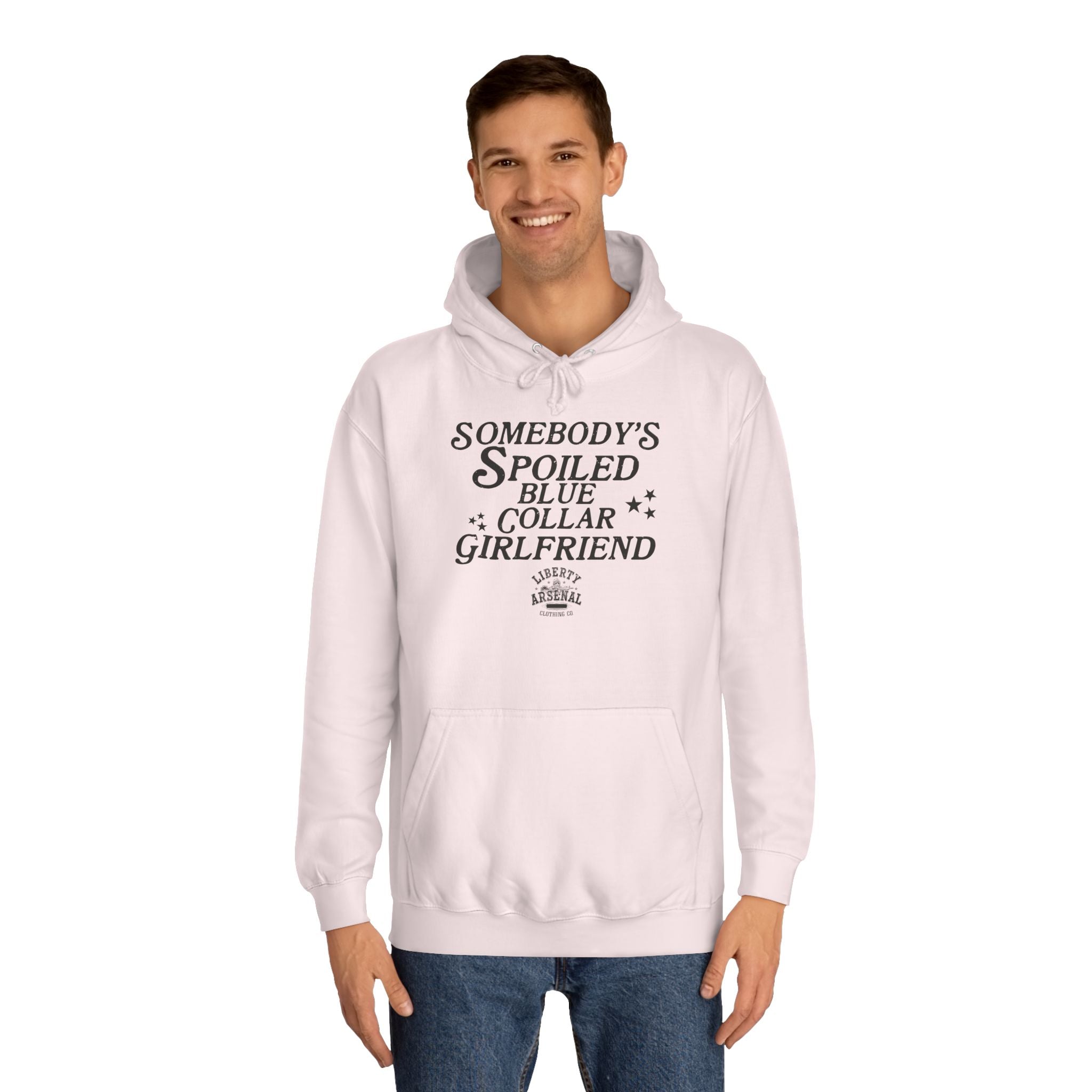 Somebody's Spoiled Blue Collar Girlfriend - Graphic Pullover Hoodie