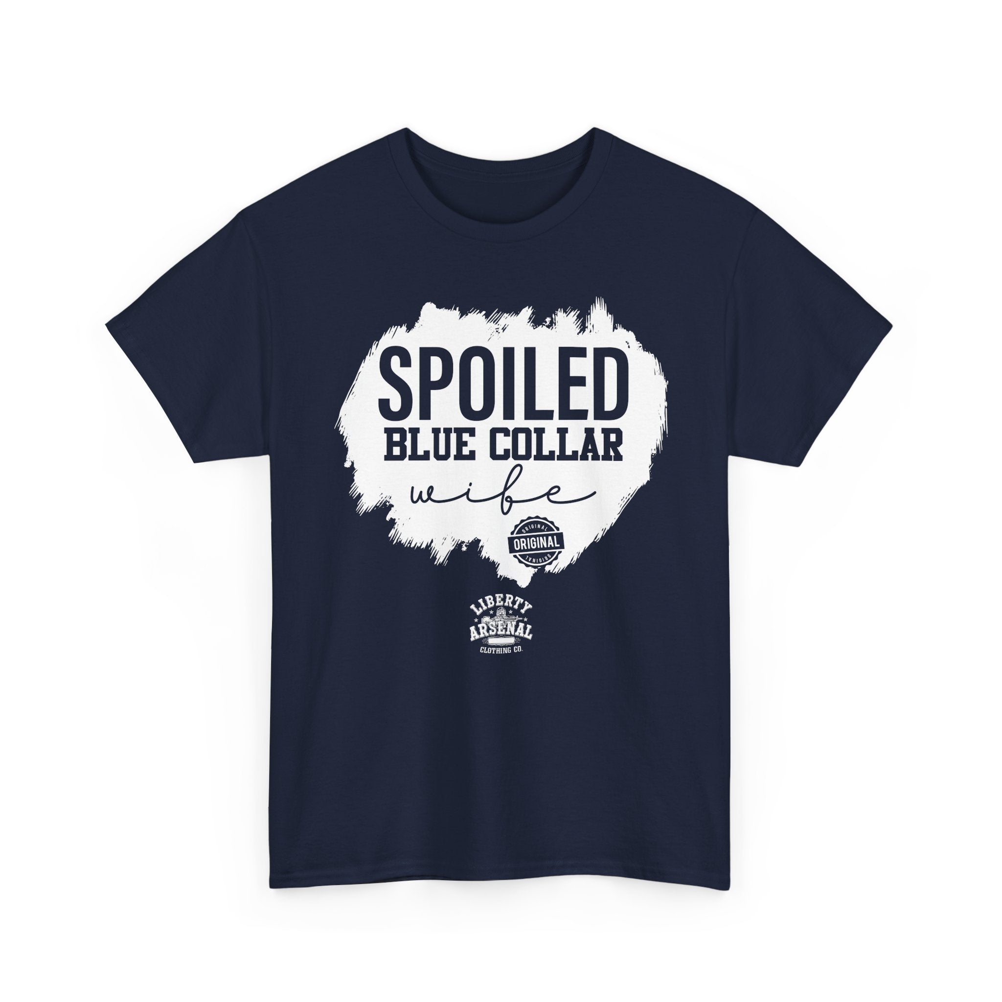 Spoiled Blue Collar Wife T-Shirt – Funny Proud Blue-Collar Wife Tee