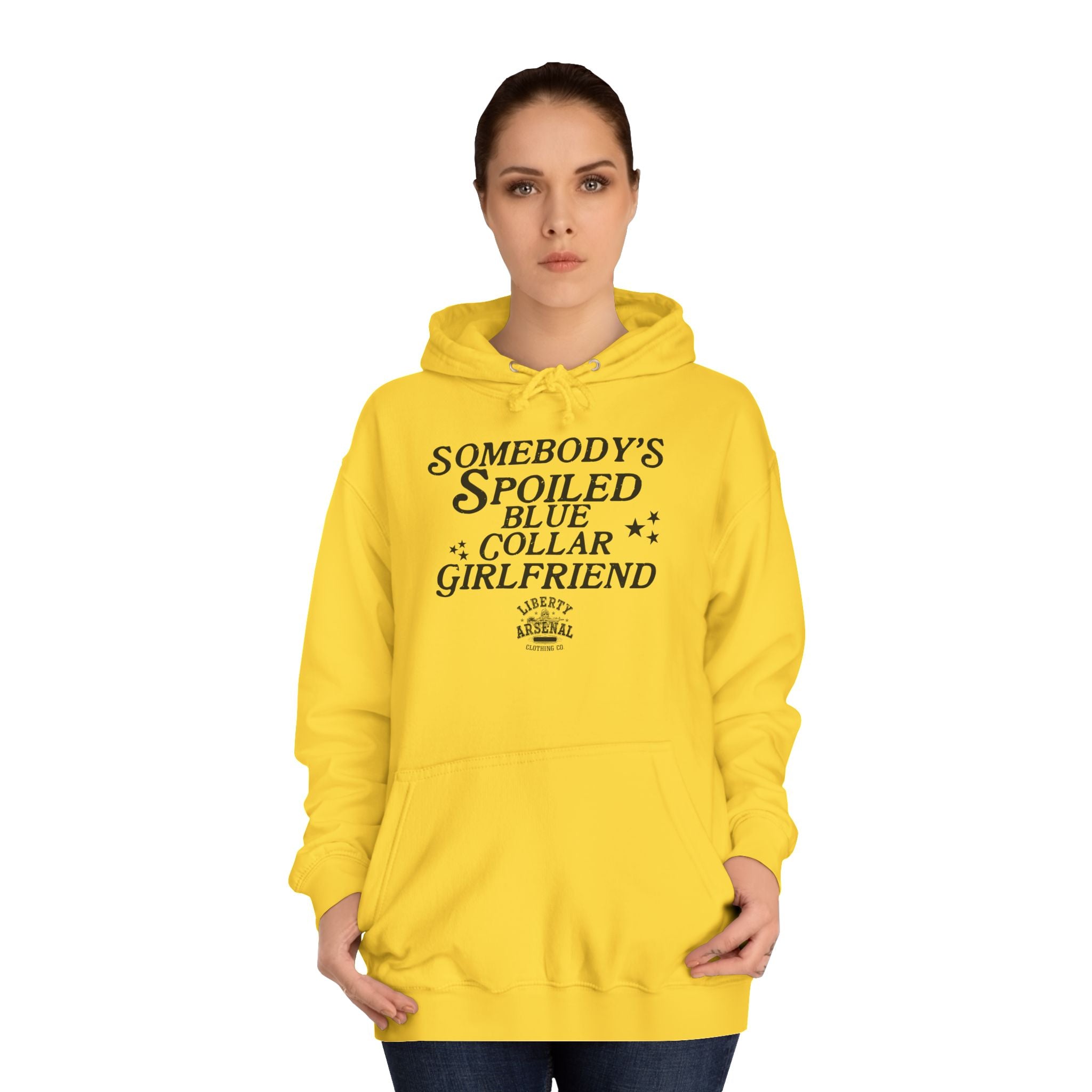 Somebody's Spoiled Blue Collar Girlfriend - Graphic Pullover Hoodie